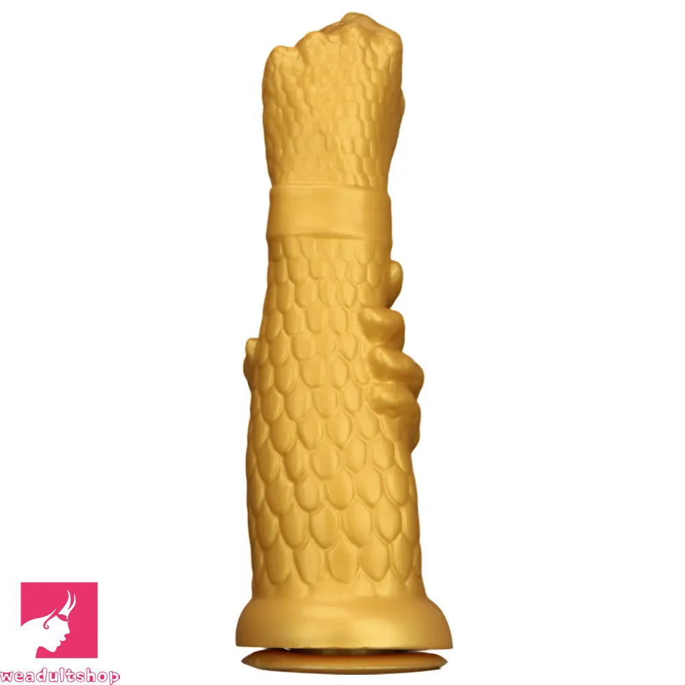 13in Golden Silicone Fist Large Prosthetic Arm Hand Dildo For Fist Hand