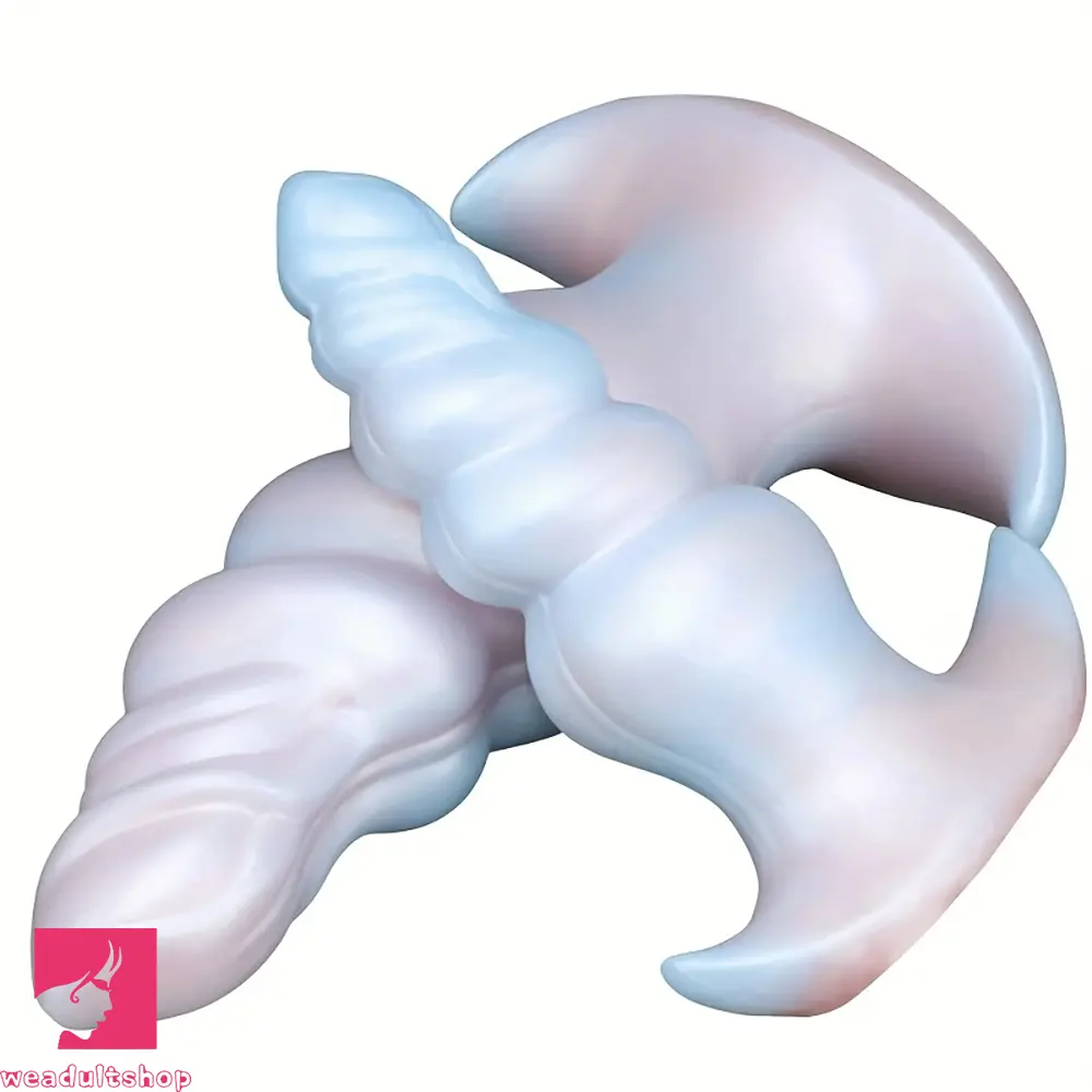 5.5in 6.69in 7.87in Pearlescent Dream Silicone Anal Soft Dildo with Anchor