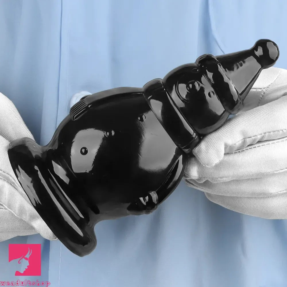 6.3in Snowman PVC Black Fantasy Odd Butt Plug Dildo For Sex Flirting