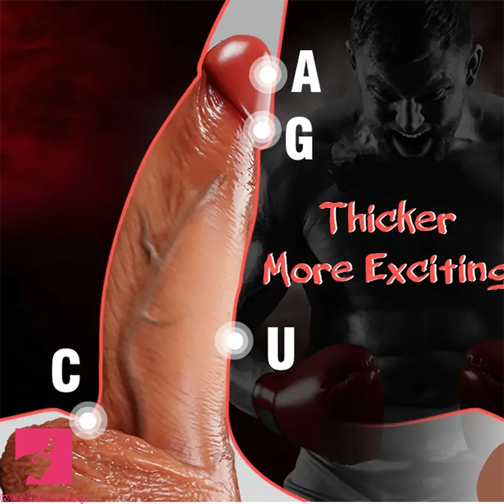 8.7in Realistic Liquid Silicone Big Dildo Durable Manual Adult Skin Feel Toy