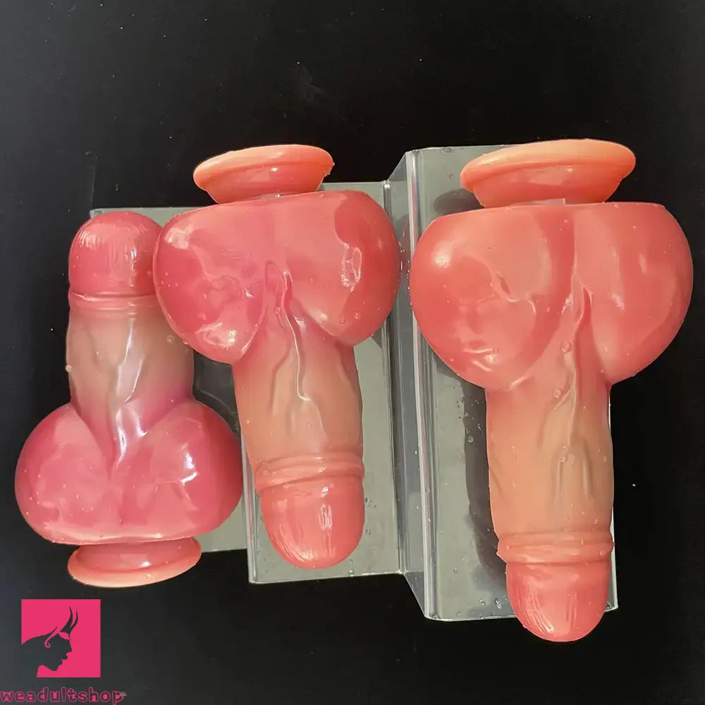 7.09in Realistic Suction Cup Male Thick Liquid Silicone Fantasy Odd Dildo