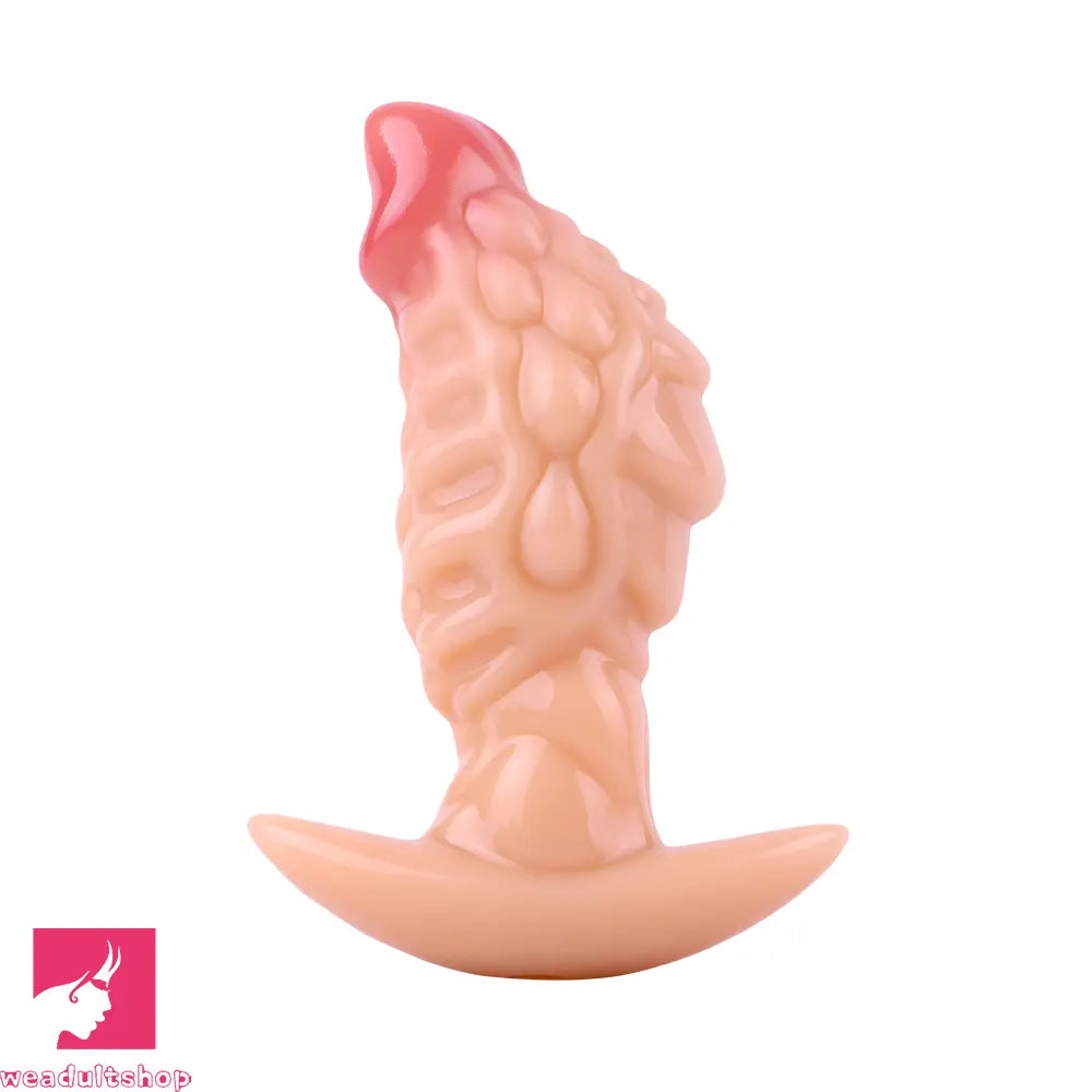 4.53in Fox Tail Wear Anchor Silicone Odd Dildo Butt Plug For BDSM Sex