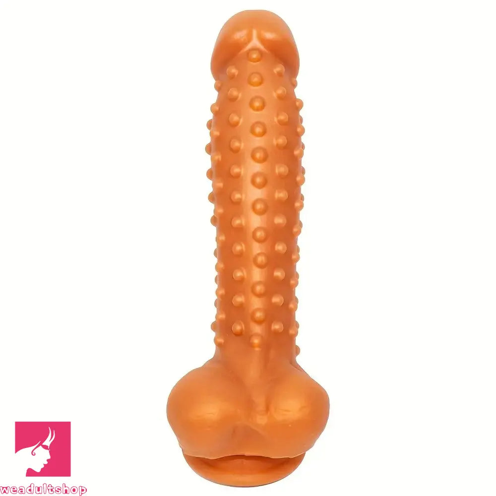 8.27in Silicone Spiked Intimate Vaginal Massager Dildo For Men Couples