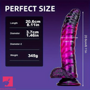 8.11in CATERPILLAR Gilded Mixed Color Creative Silicone Dildo SM Cock Toy