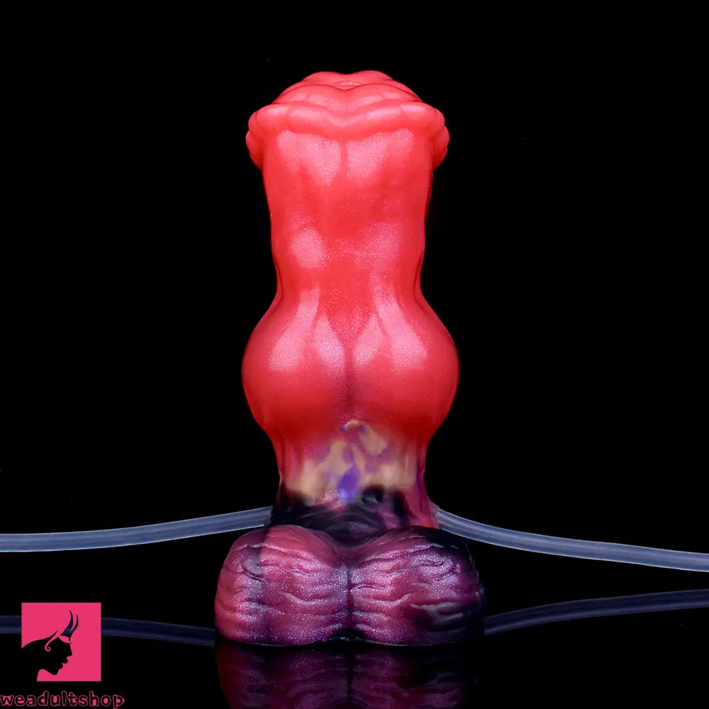 5.43in Fantasy Horse Knotted Silicone Flexible Inflatable Spraying Water Dildo