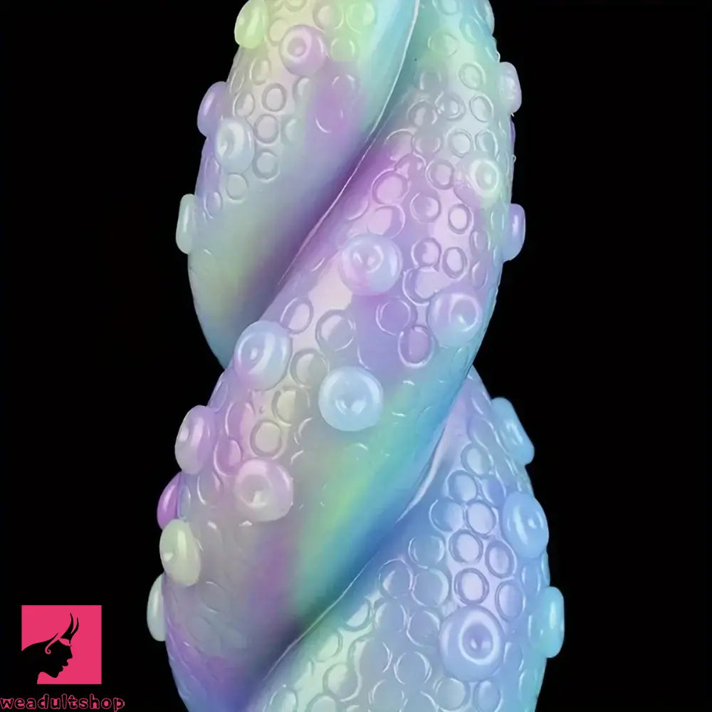7.48in Octopus Tentacle Monster Soft Silicone Anal Luminous Odd Dildo