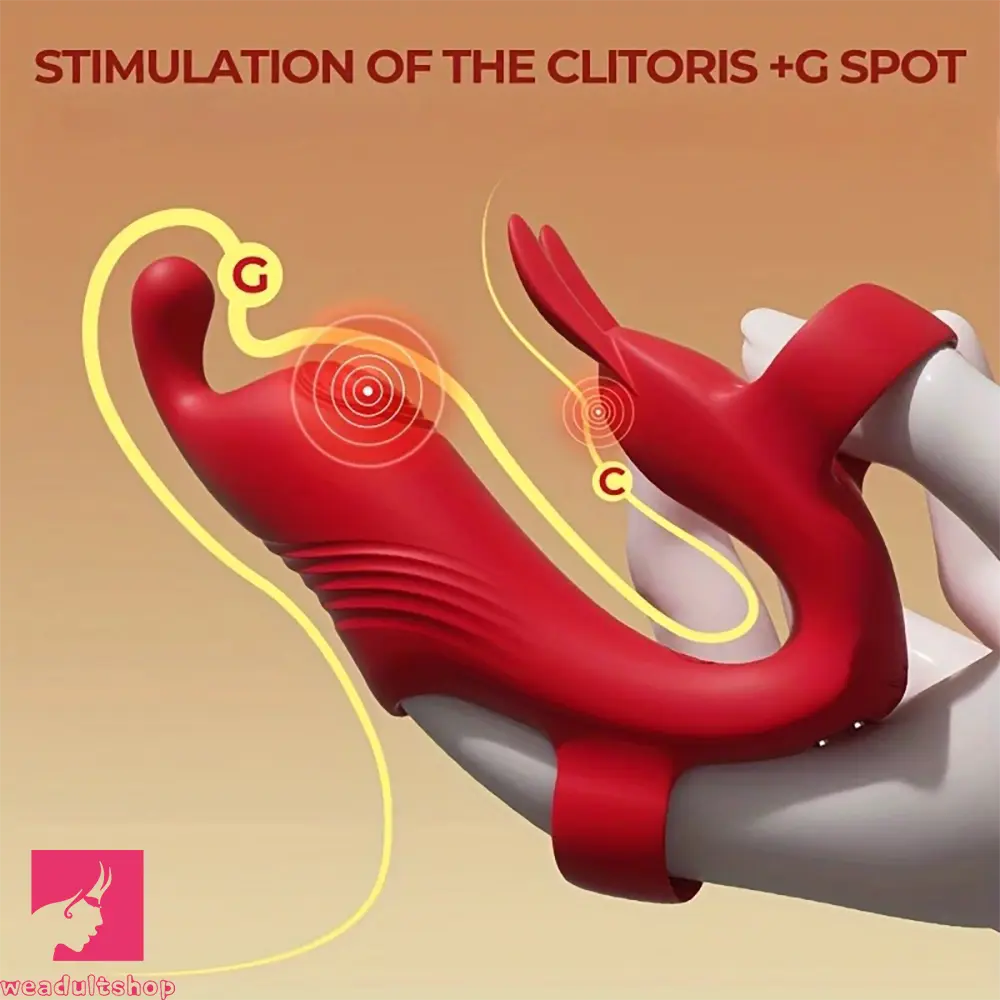 4.52in Rabbit Finger Stimulator 10 Vibration G-spot Mini Nipple Cock Dildo