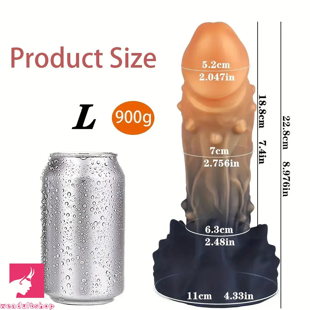 6.54in 7.68in 8.97in Soft Silicone Monster Spiked Dildo Thick Anal Odd Dildo