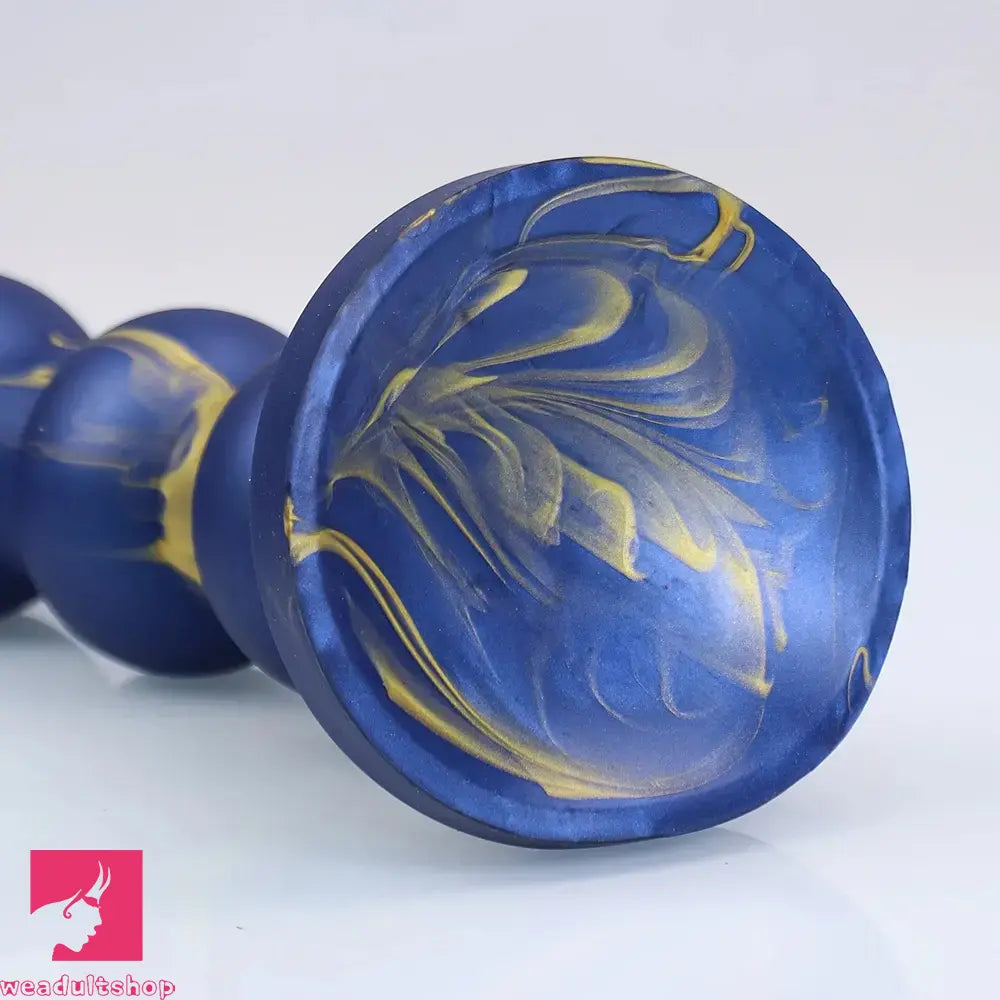 23.22in Long Soft Silicone Adult Toy Huge Dildo With Anal Beads For Clit