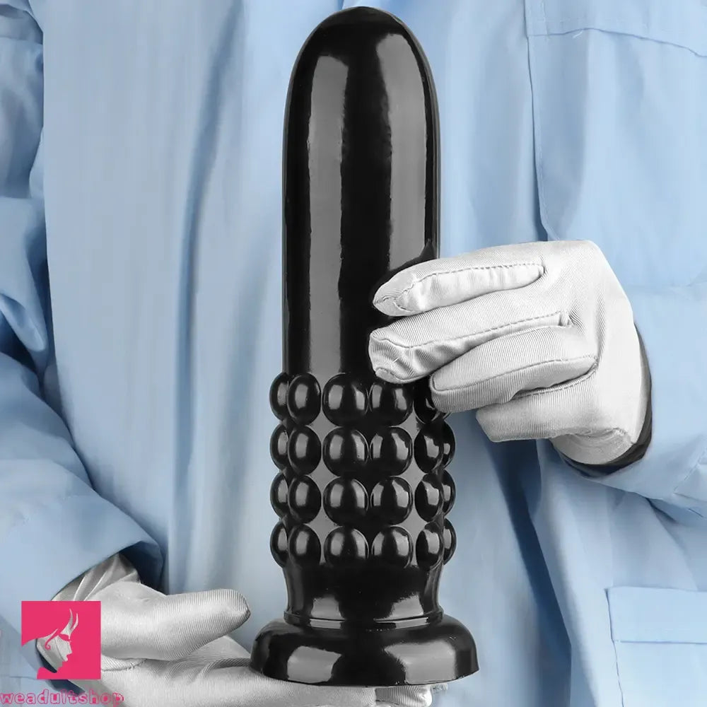 9.84in PVC Spiked Anal Plug Big Black Bold Design Dildo Couples Love Toy