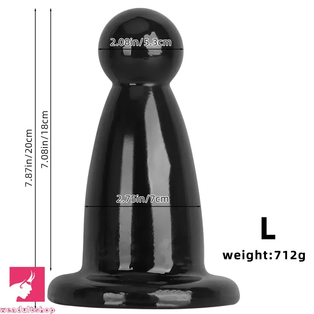 5.7in 7.87in Black PVC Thick Butt Plug Dildo For Women Sexual Adult Cock
