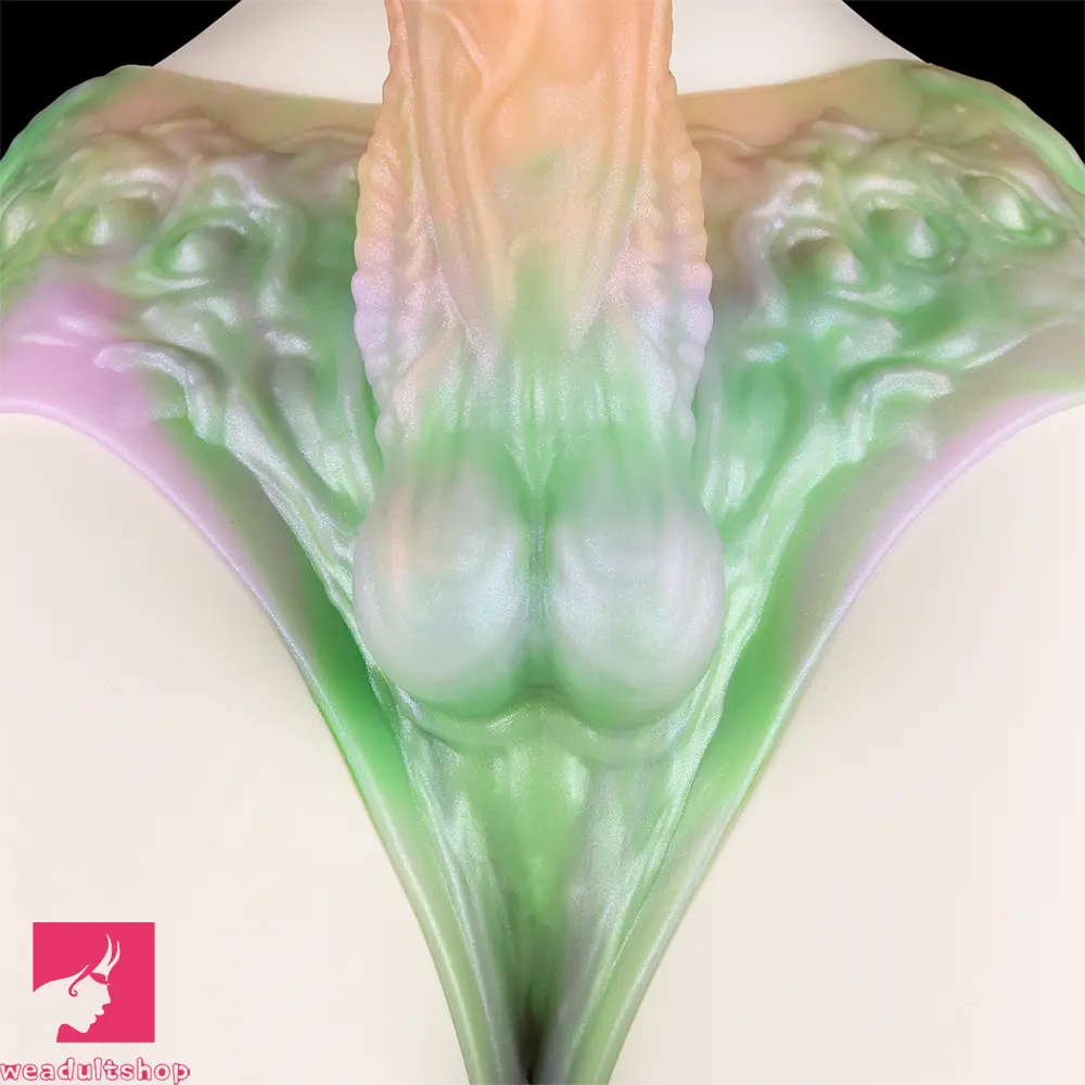 8.26in Monster Fantasy Hollow Dildo Harness Pants Strap on Spiked Dildo