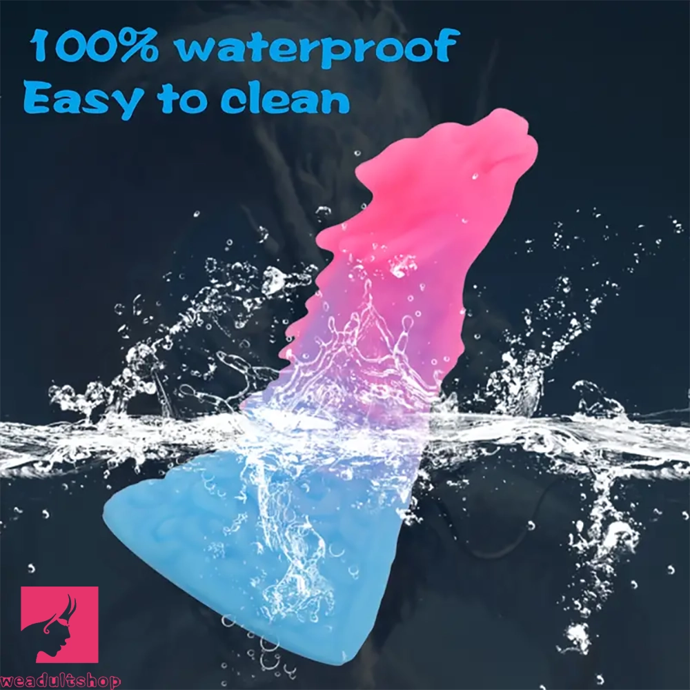 6.49in 7.67in 8.85in Mixed Color Faucet Anal Plug Odd Silicone Dildo