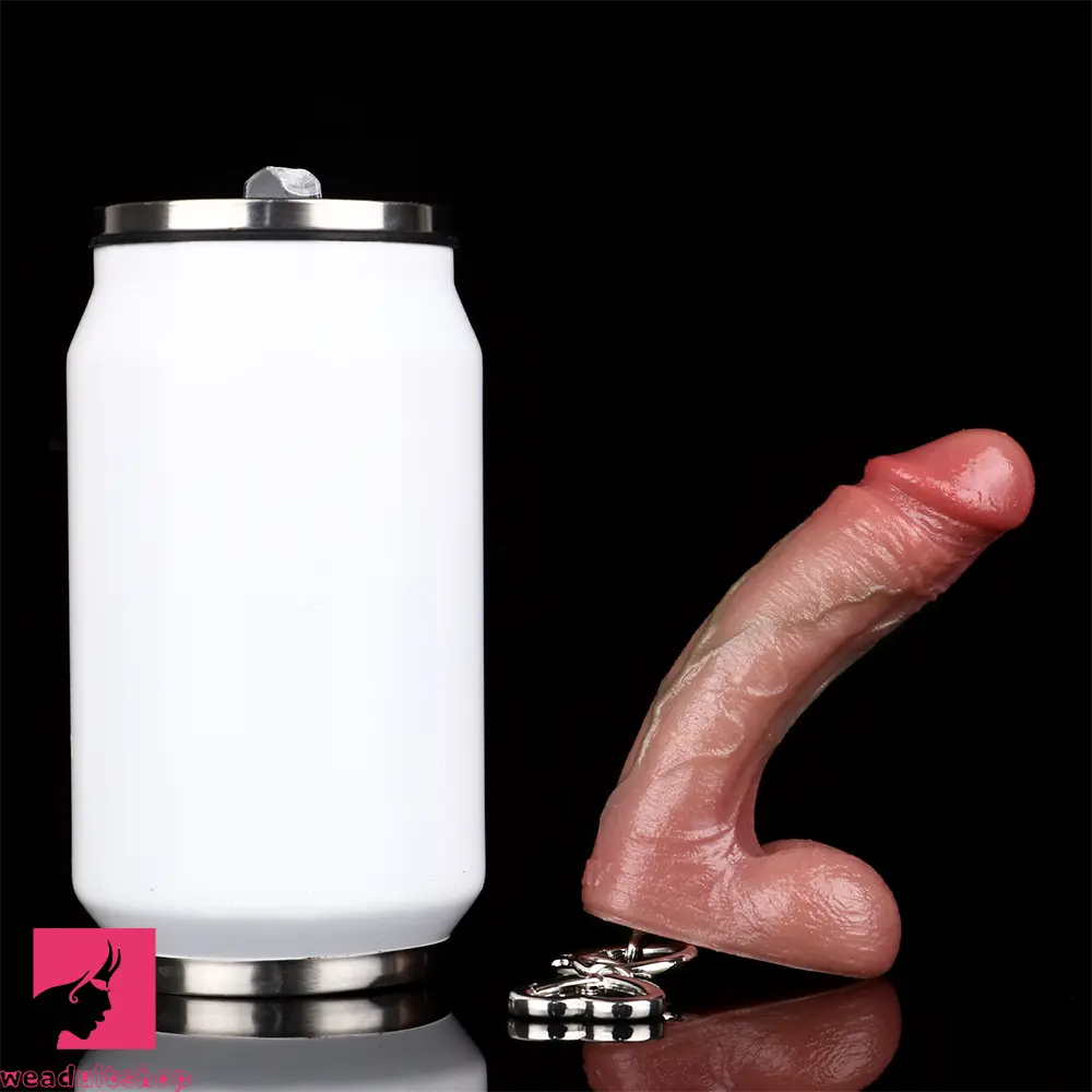 4.13in Silicone Small Soft Lifelike Dildo Key Chain Vaginal Hands-Free