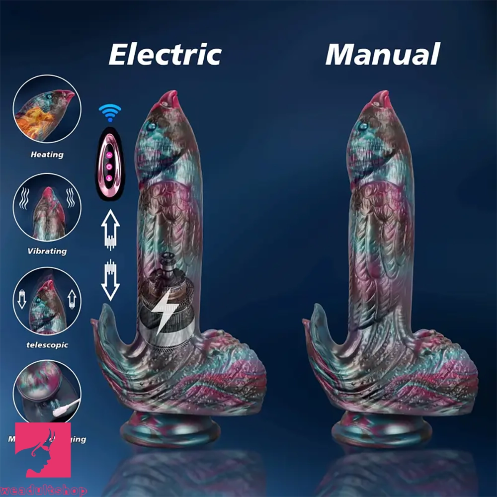 8.46in Bird Animal Thrusting Vibrating Dildo Heating Fantasy Cock Vibrator