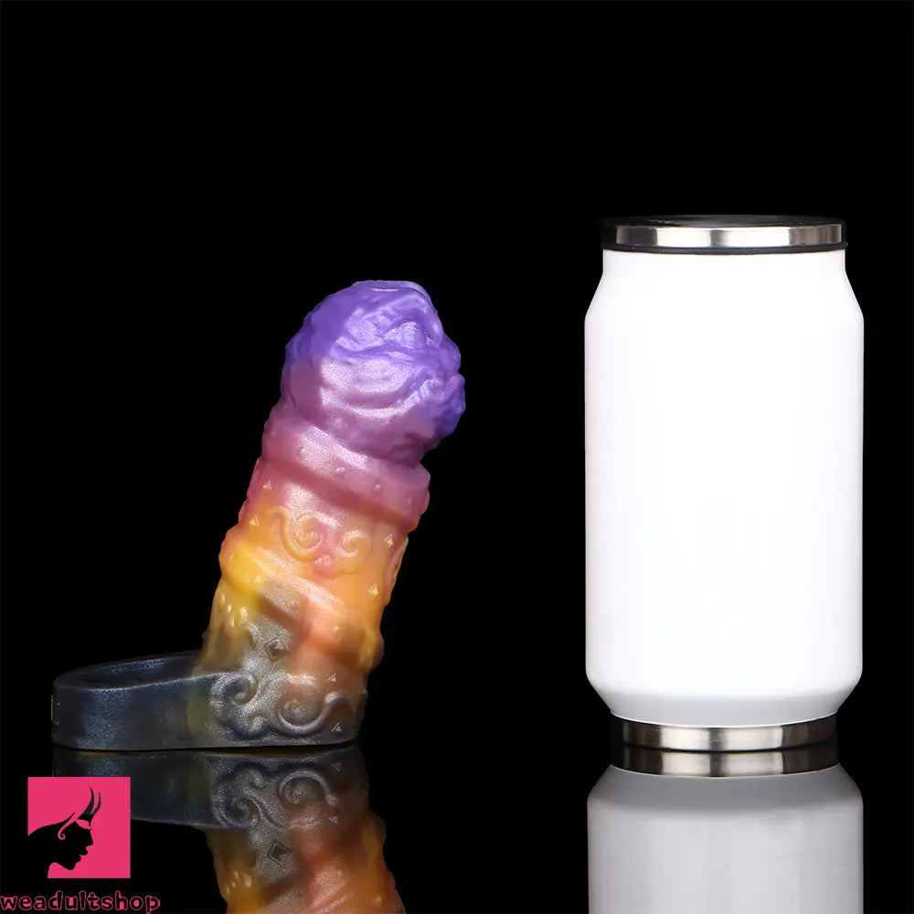 4.76in Ecan Dragon Fantasy Silicone Soft Dildo Sleeve Penis Extender