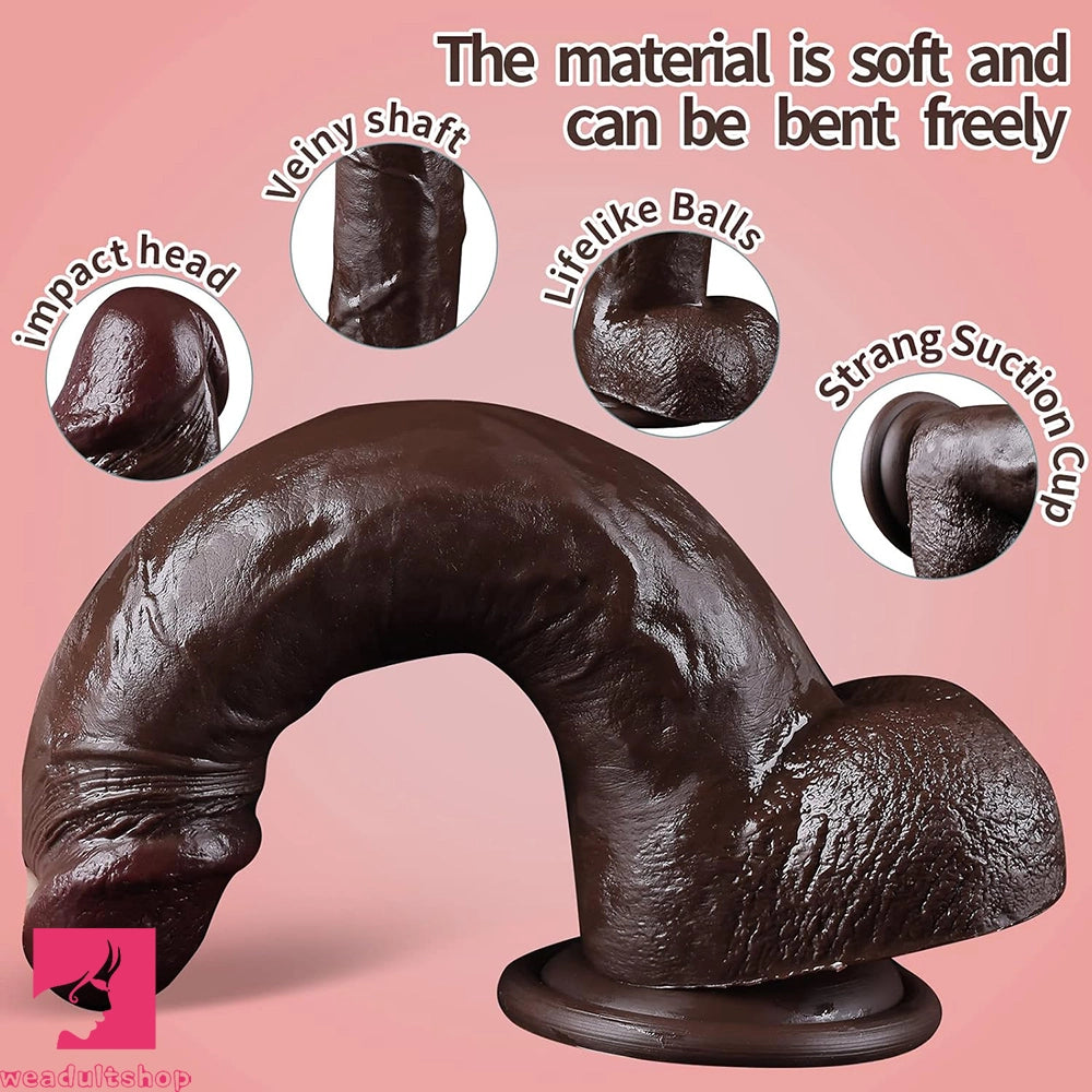 7.48in 8in Silicone Soft Realistic Soft Skin Feeling Dildo For Women Clit