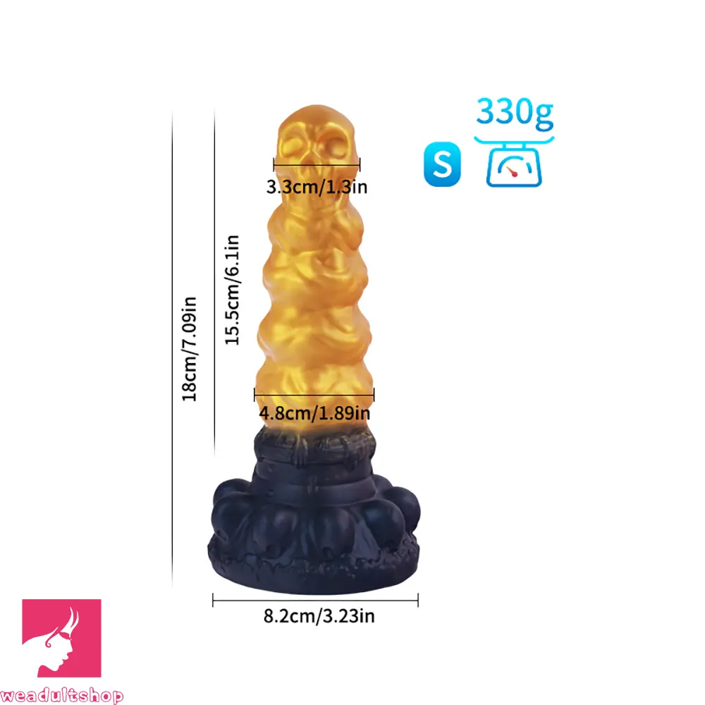 7.09in 9.06in Liquid Silicone Strange Backyard Soft Fantasy Anal Dildo