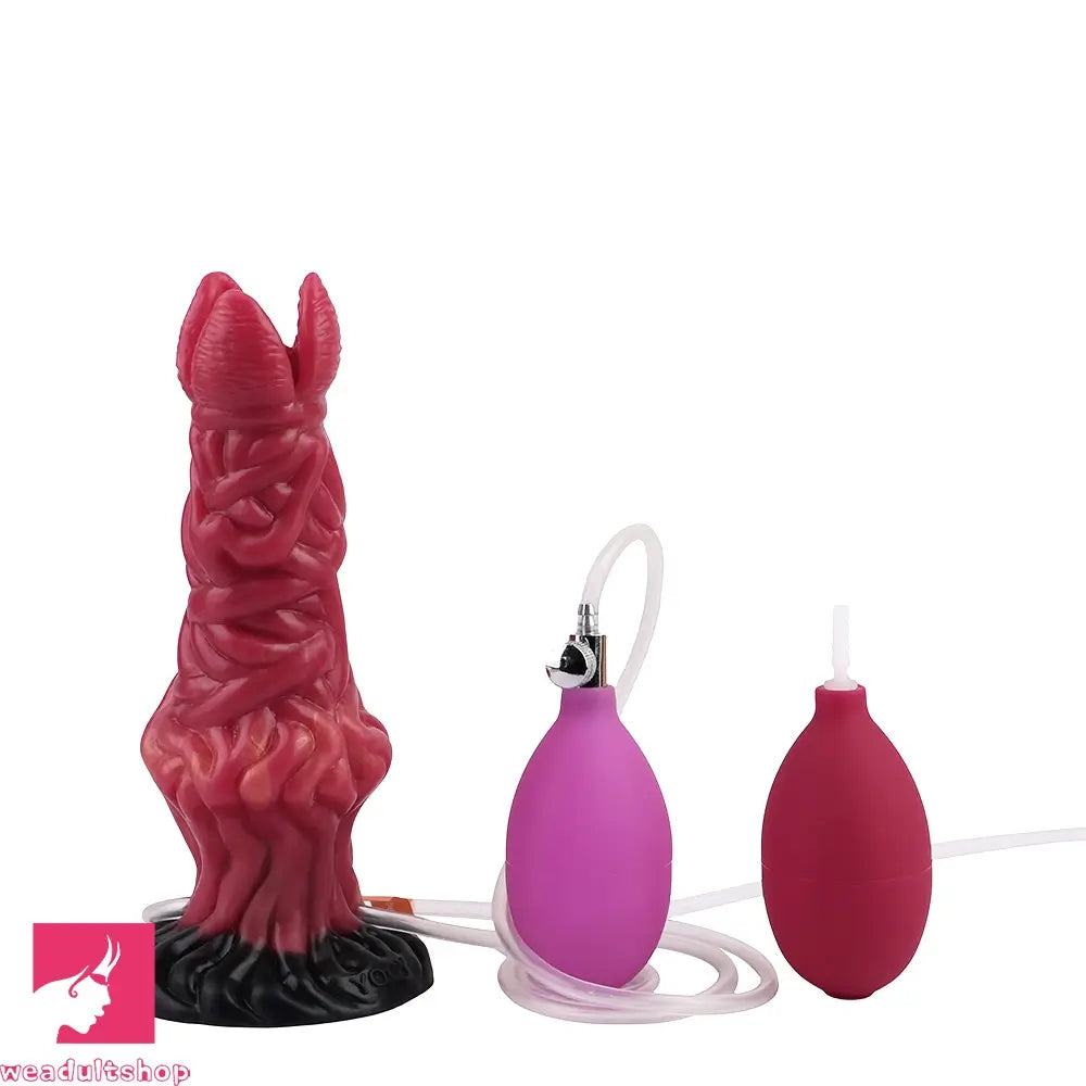 8.03in Ejaculating Inflatable Big Silicone Soft Fantasy Odd Creature Dildo