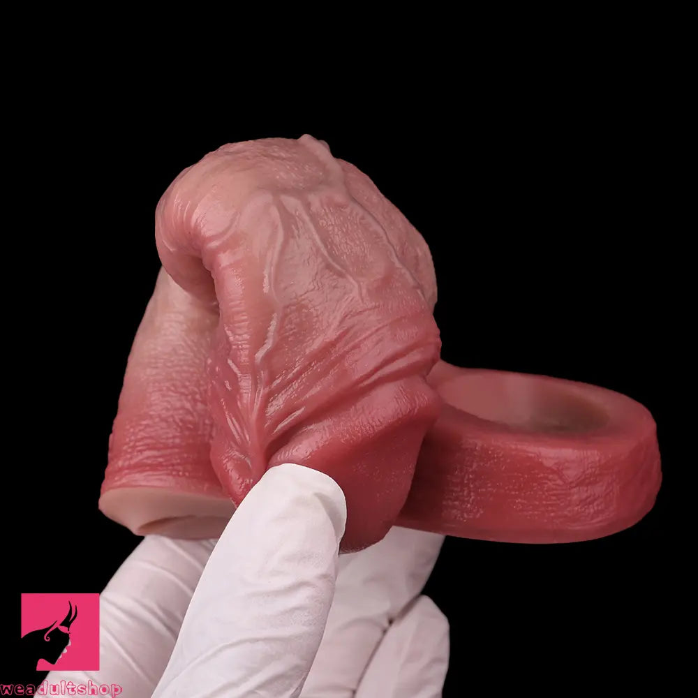 5.6in Realistic Ultra Soft Blue Veins Silicone Cock Sleeve Dildo For Sex