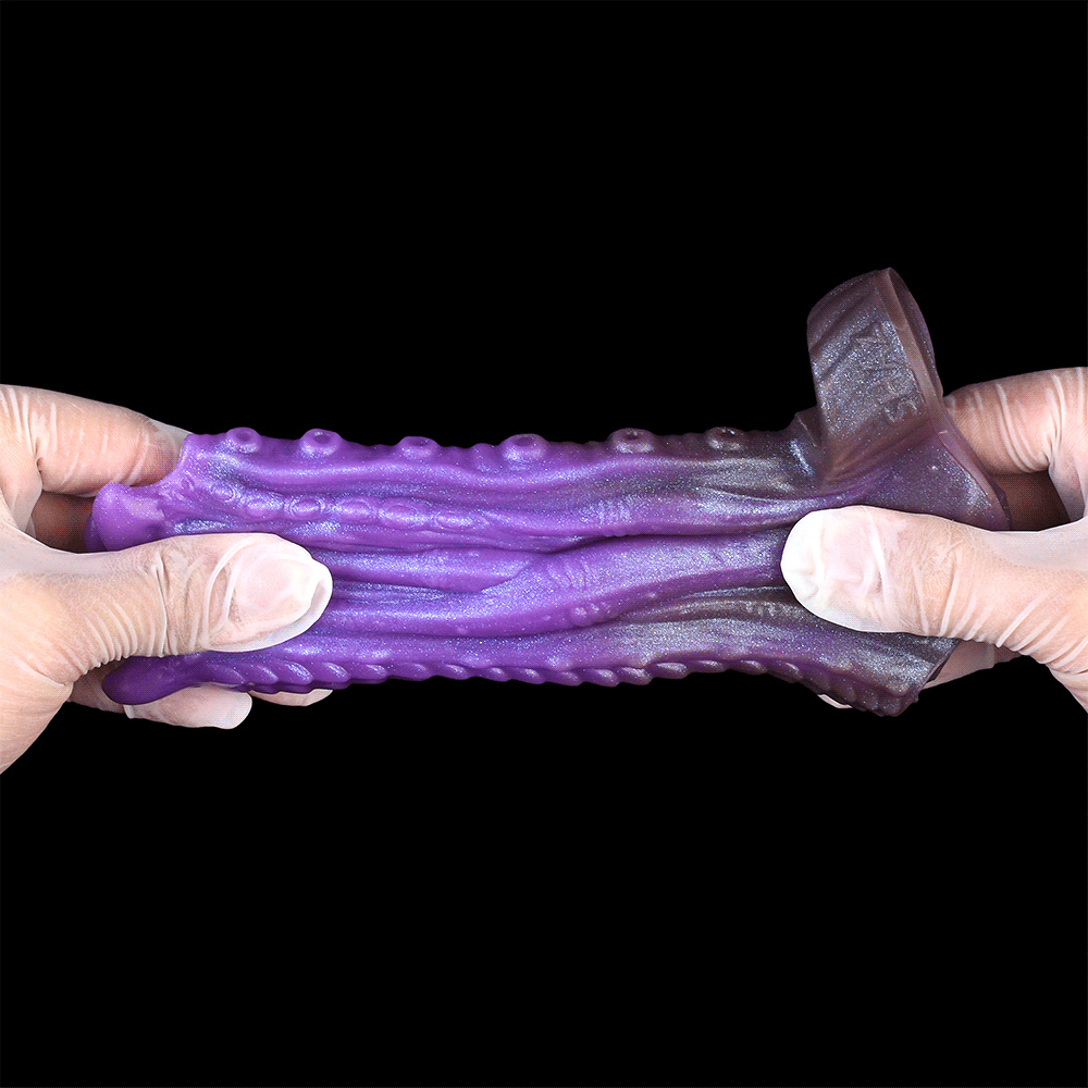 5.19in Dragon Tentacle Spiked Cock Creature Fantasy Hollow Dildo Sleeve