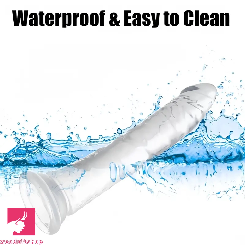 8.07in PVC Suction Cup Dildo Anal Masturbator For G-Spot Anal Dilation