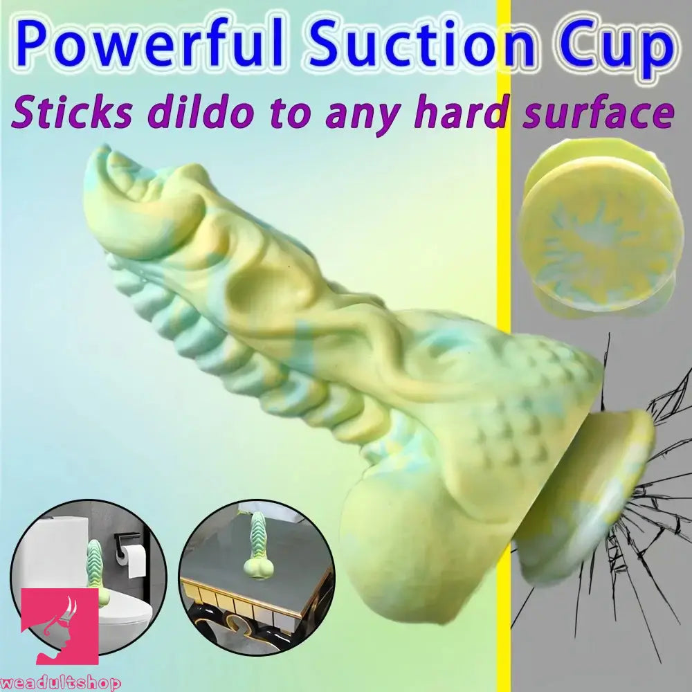 9.06in Fantasy Dragon Dildo Silicone Thick Large Dildo With Suction Cup
