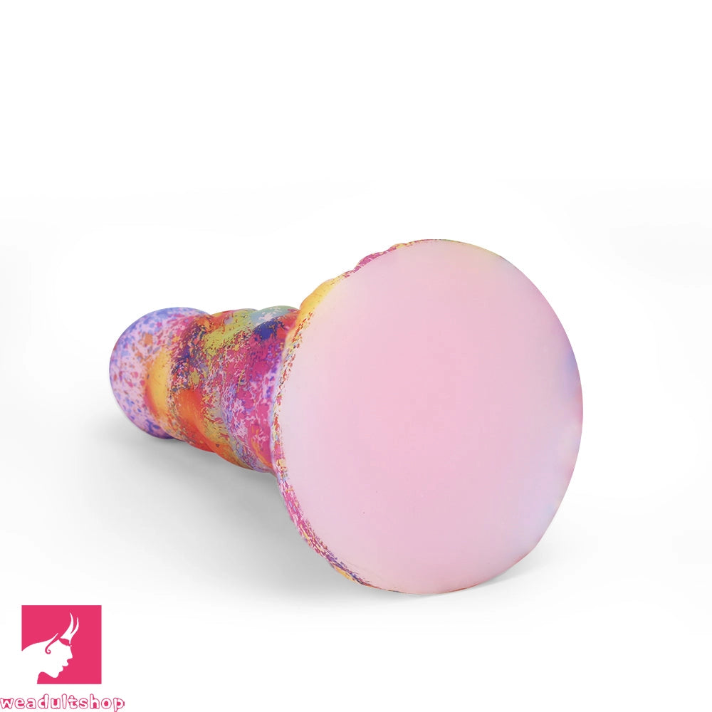 7.67in Big Girth Luminous Anal Pink Camo Silicone Female Dildo