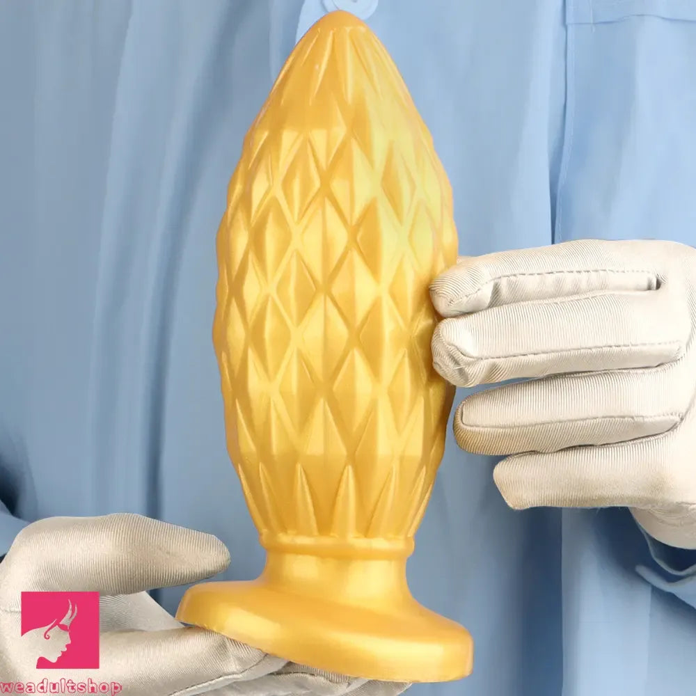 7.48in Gold Silicone Soft Butt Plug Dildo For Men And Women Sexual Cock