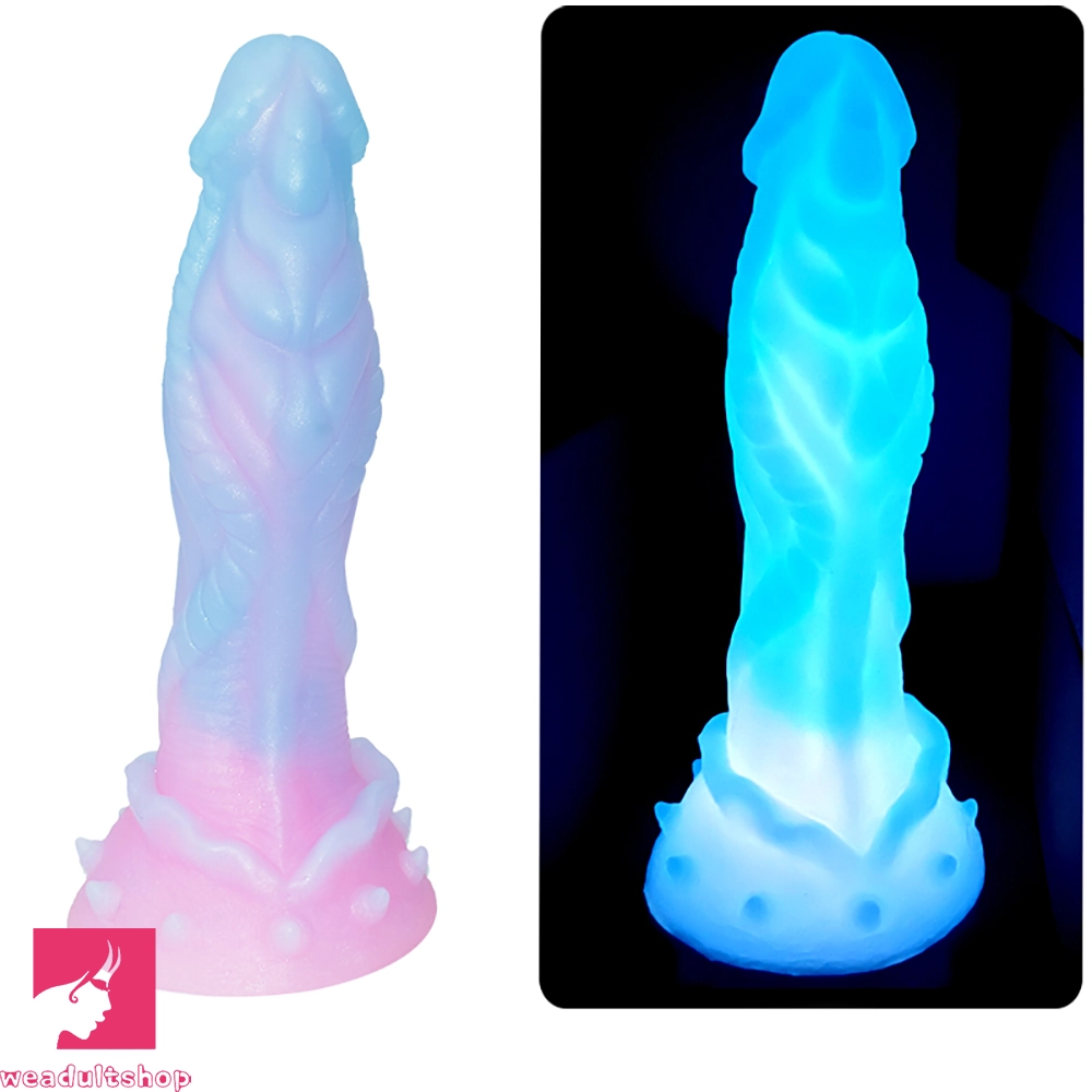 9.44in Silicone Soft Bg Luminous Dildo For Woman Man Prostate Sex Toy