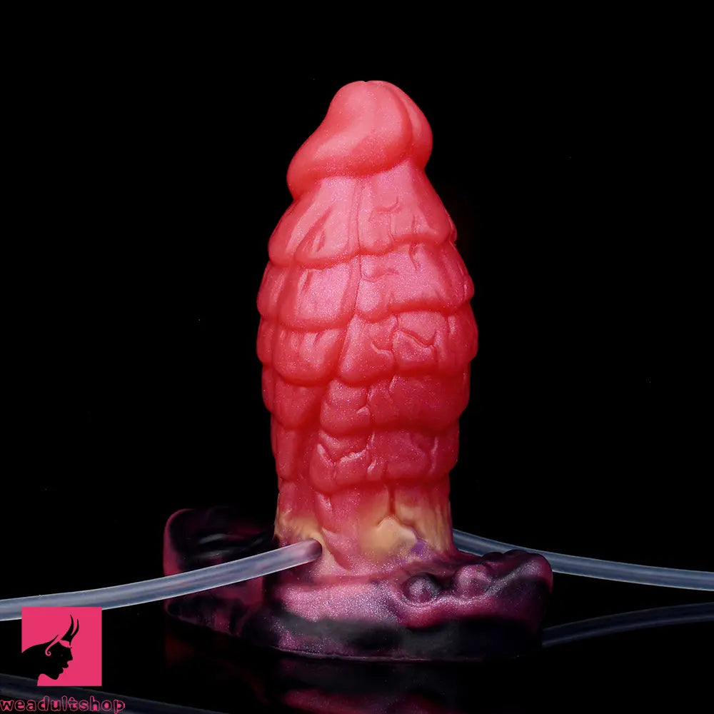 5.31in Fantasy Silicone Soft Inflatable Spraying Water Dildo For Anus Sex