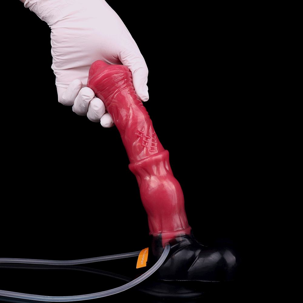 10in Horse Knot Silicone Soft Big Ejaculating Dildo G-Spot Stimulato Cock