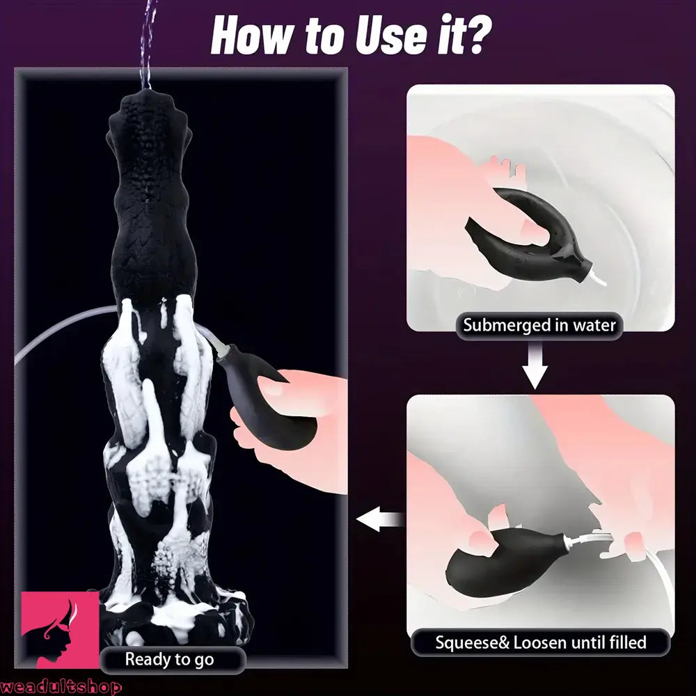 10.2in Realistic Squirting Dildo Ejaculating Toy Big Thick Monster Dildo