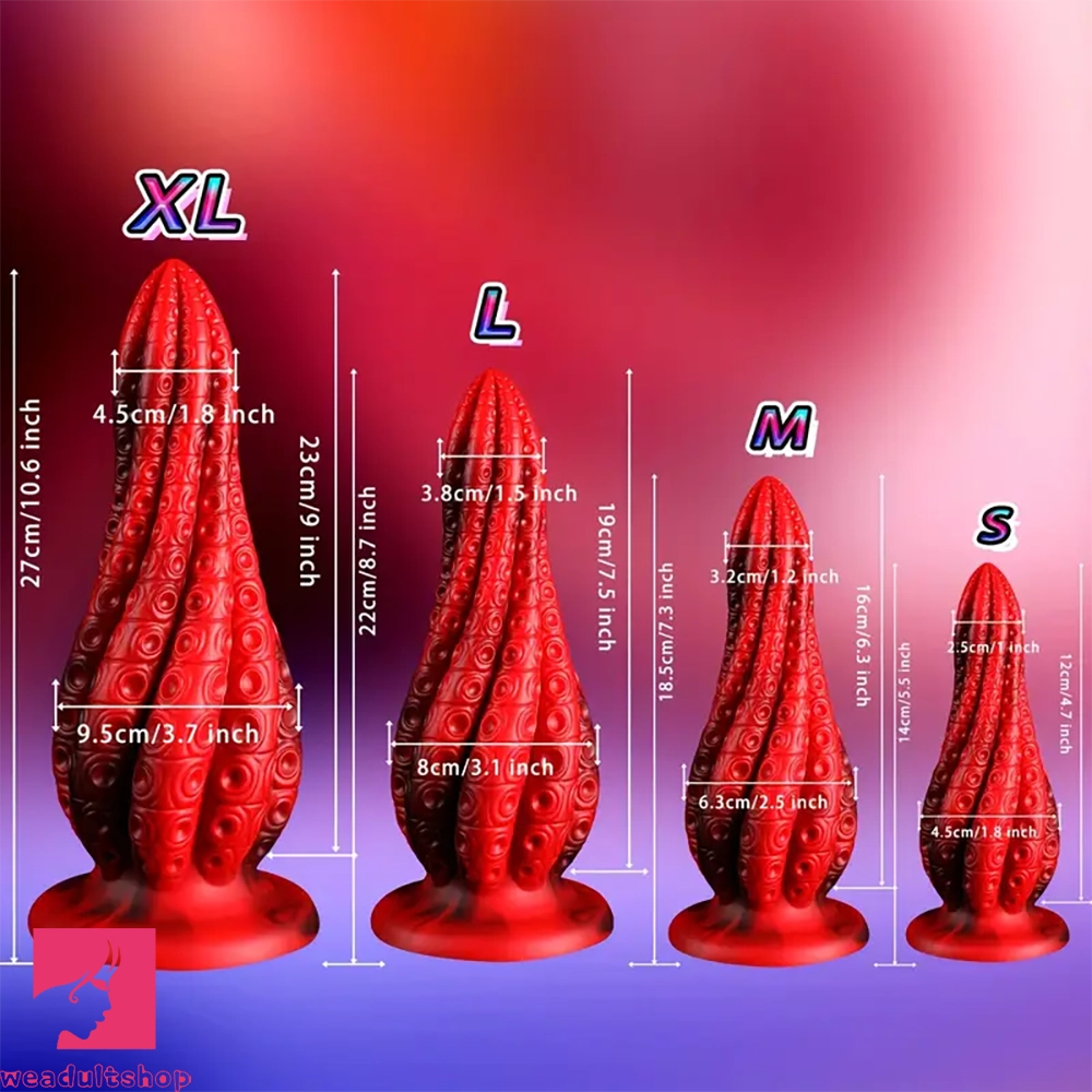5.5in 7.3in 8.7in 10.7in Durable Build Soft Tentacle Silicone G Spot Dildo