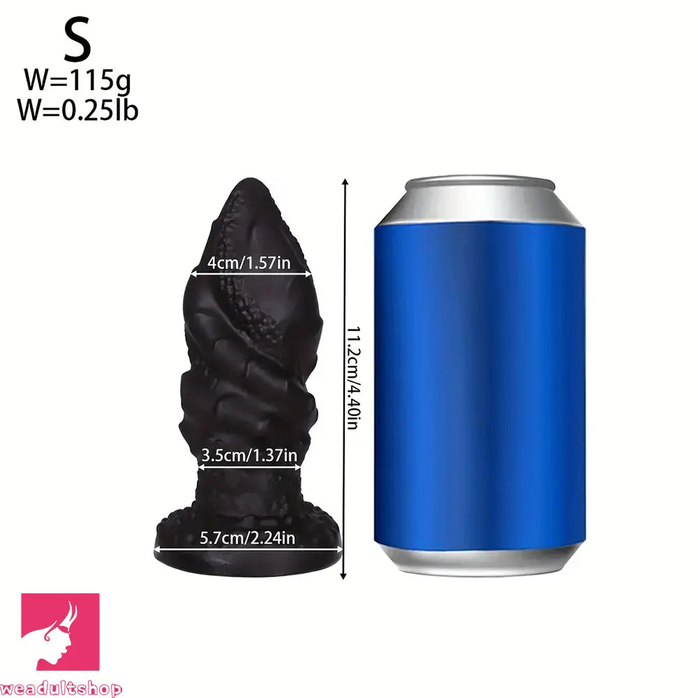 4.4in 5.51in 6.49in 7.67in PVC Anal Plug Odd Spiral Dildo With Suction Cup