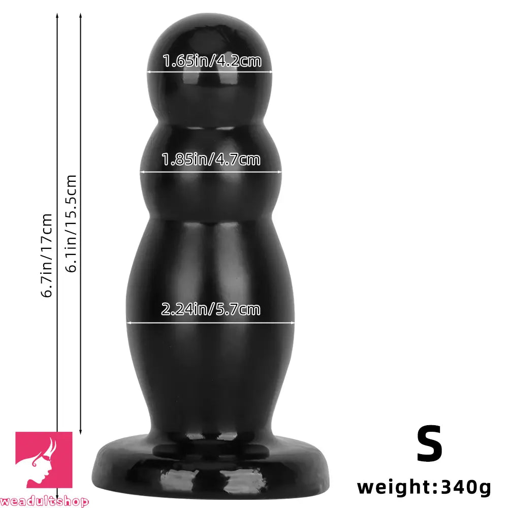 6.7in 10.23in Golden PVC Extra Large Thick Butt Plug Dildo Anal Clit Beads