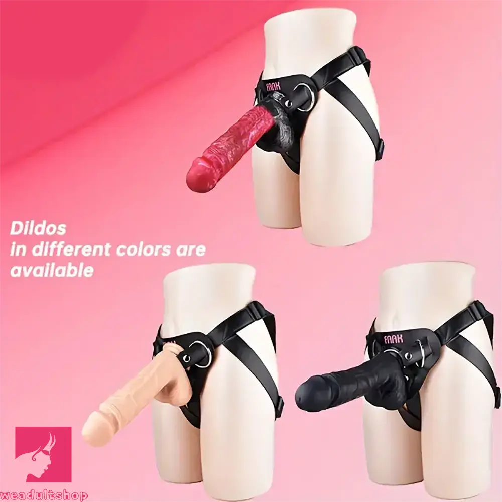 10.01in Silicone Soft Big Strap On Wearable Dildo For Gay Lesbian
