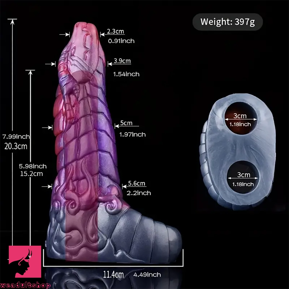 7.48in 7.99in Soft Silicone Monster Silicone Sleeve With Anti-drop Ring