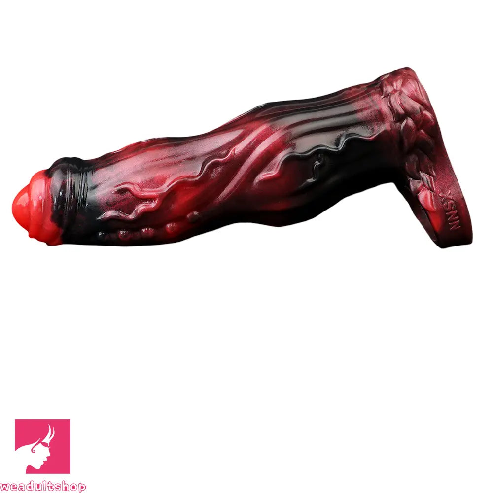 6.18in 6.85in 7.95in Uncut Dog Knot Spiked Soft Dildo Sleeve Penis Extender