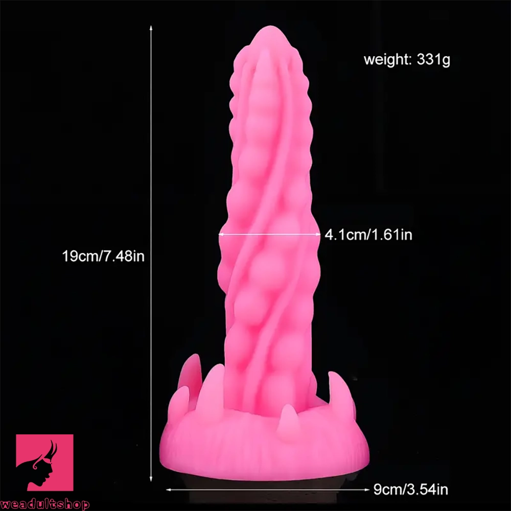 7.48in Silicone Butt Plug Monster Cock Dildo With Suction Cup For Beginner
