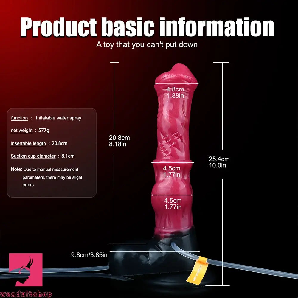 10in Horse Knot Silicone Soft Big Ejaculating Dildo G-Spot Stimulato Cock