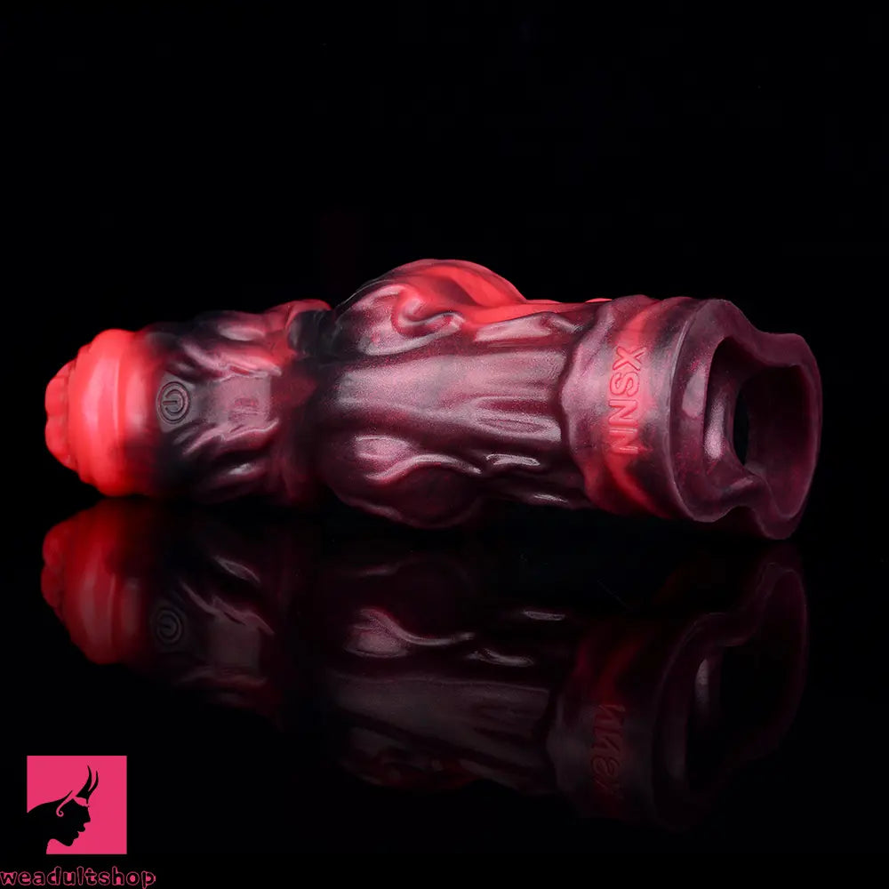 5.91in Silicone Dog Cock Sleeve Knot Dildo Vibrating Dildo With Cock Ring