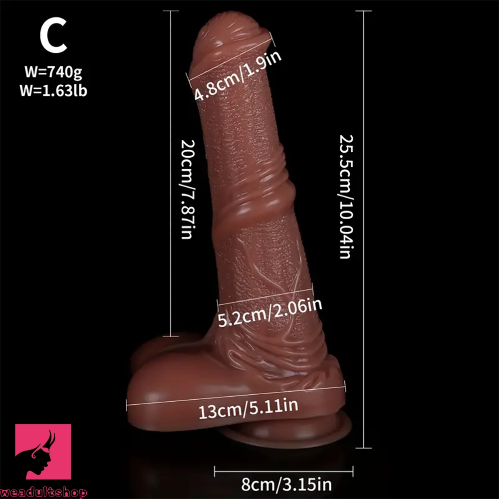 10.04in Liquid Silicone Mixed Color Horse Cock Animal Dildo Adult Dilation