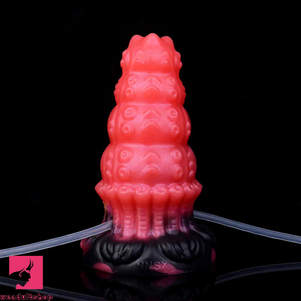 5.83in Fantasy Odd Silicone Soft Inflatable Spraying Water Dildo Butt Plug