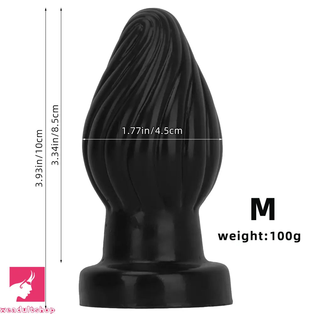 2.95in 3.93in 5.7in Silicone Spiral Small Anal Plug Dildo For Lesbian Love
