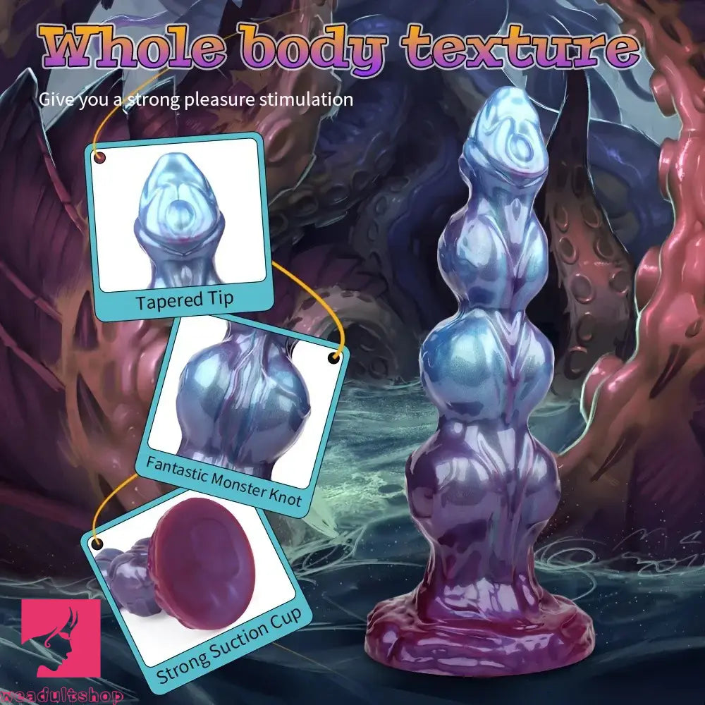 8.38in 10.15in 11.81in Beaded Monster Doggy Egg Fantasy Knot Clitoris Dildo