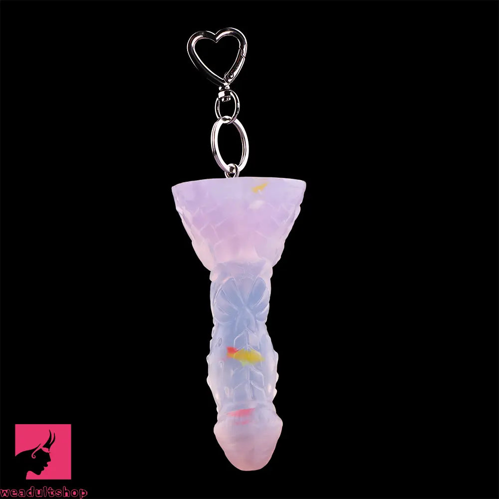 4.68in 5.9in 7.16in 8.26in Fantasy Spiked Silicone Soft Dildo With Key Chain