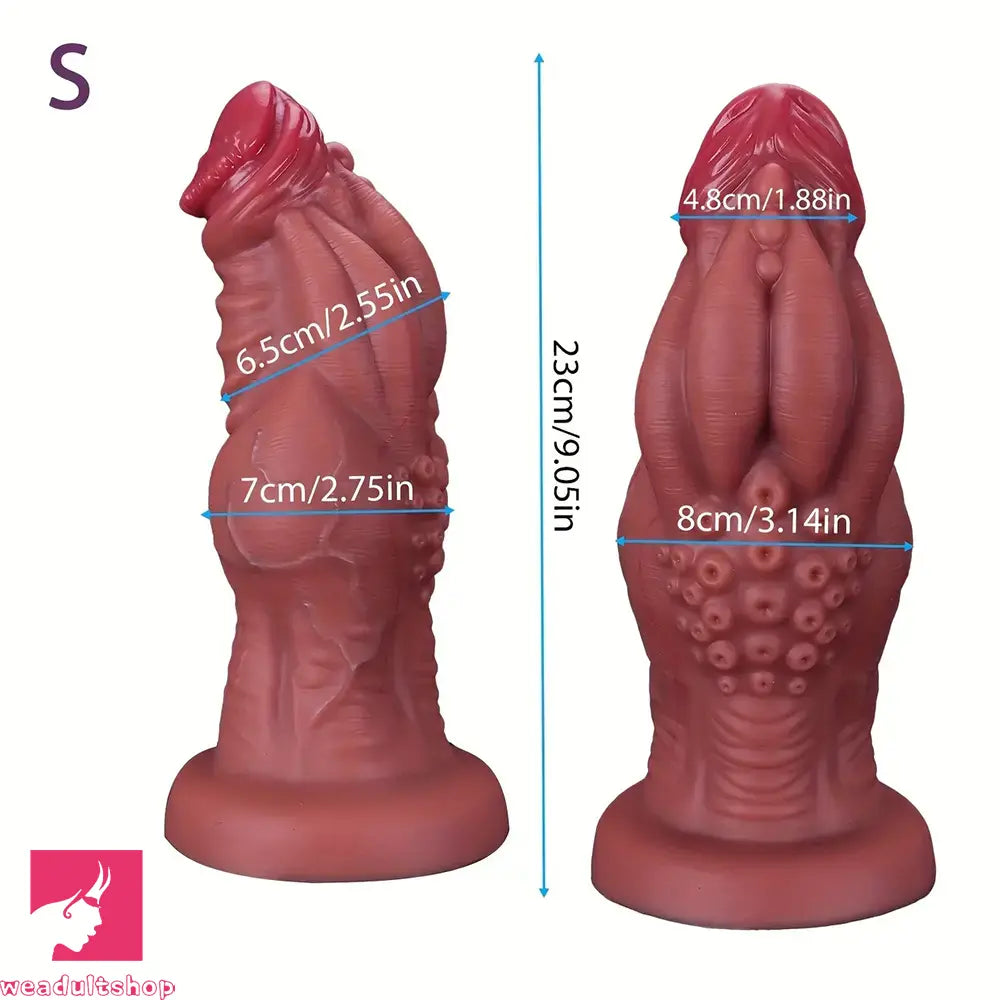 9.05in 9.44in 10.23in 11.61in 12.59in G-Spot Tentacle Knot Fantasy Soft Dildo