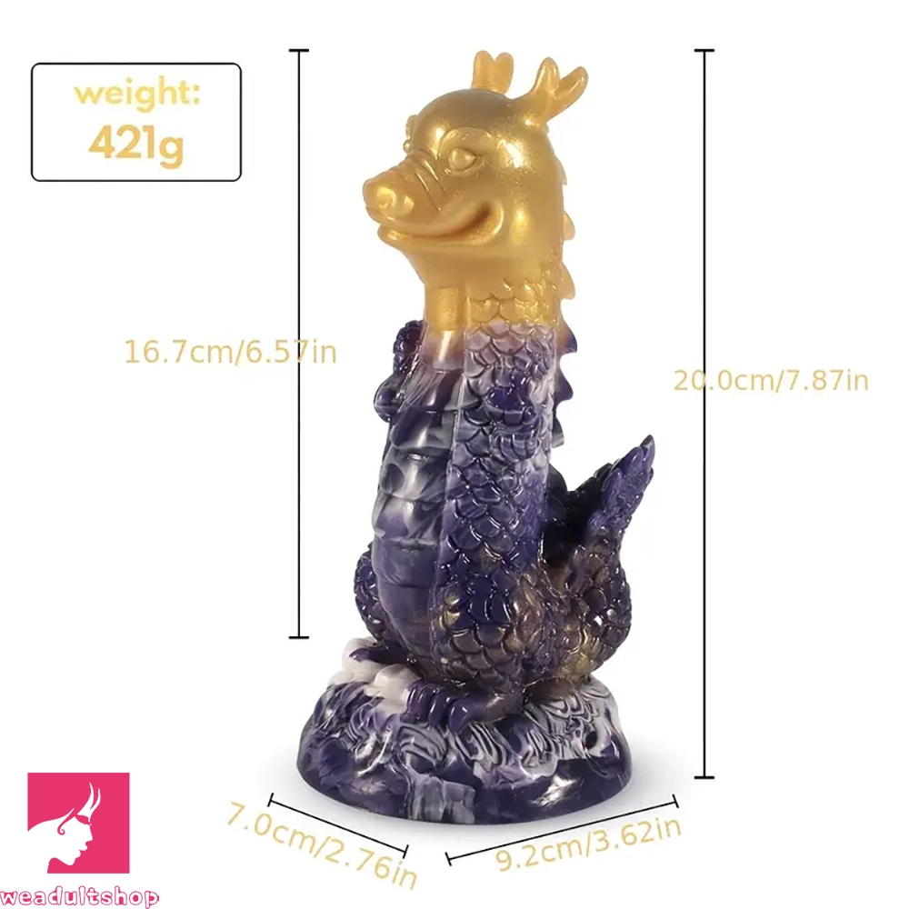 7.87in Realistic Silicone Dragon Dildo For G-Spot Stimulating Ball-Free