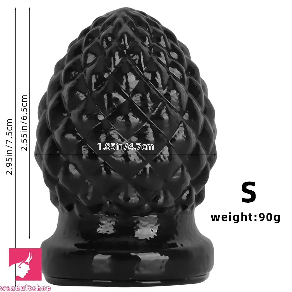 2.95in 4.52in Newbie Black PVC Cock Suction Cup Mini Anal Plug Dildo